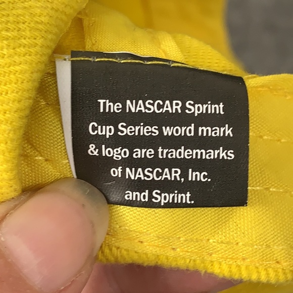 Nascar Sprint Cup Series Hat Men's Adjustable Black Yellow Strapback by Octagon - Picture 13 of 13